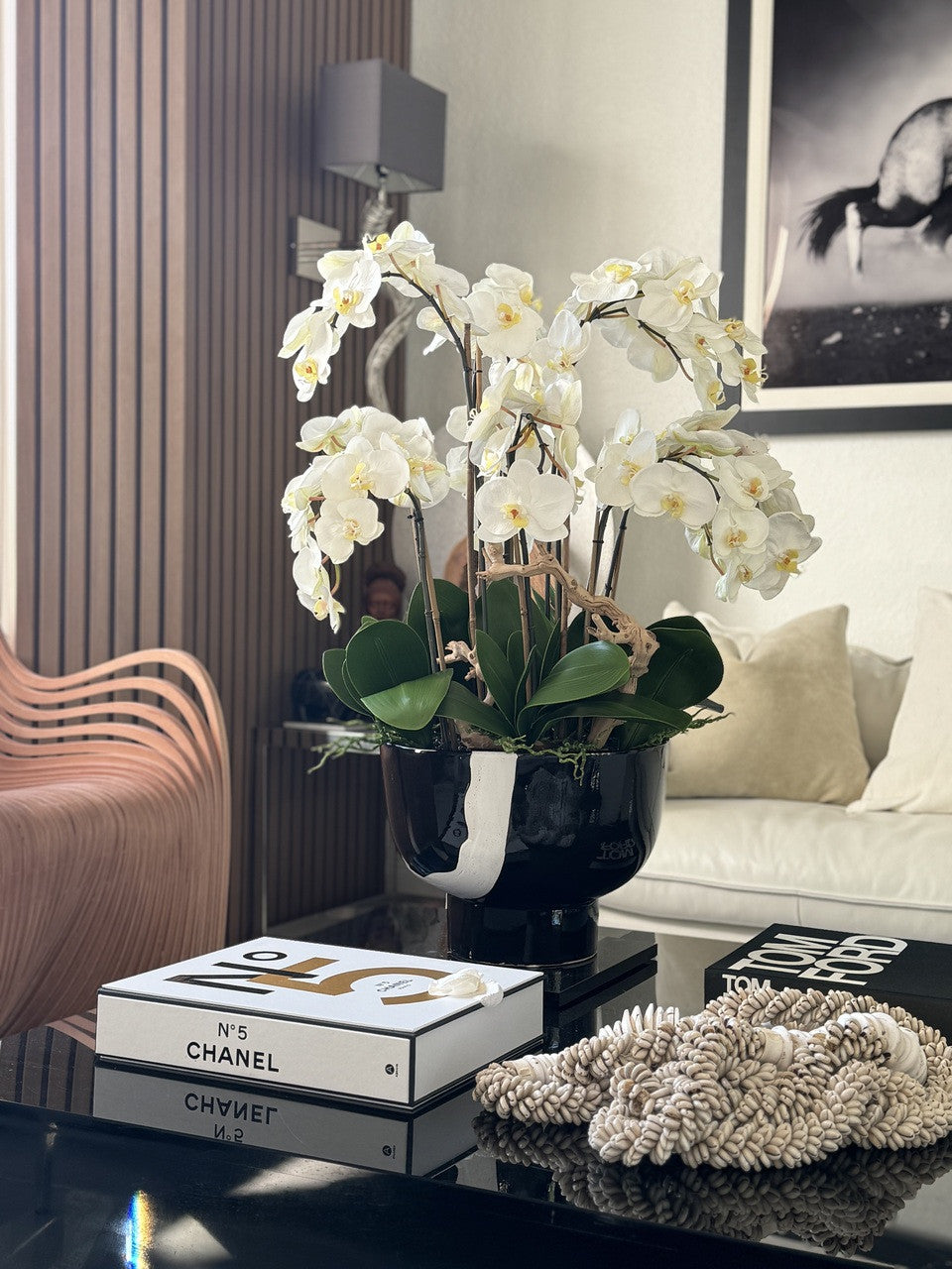 White Orchids in Kempff Bowl
