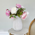 Artificial Pink & White Peony Bouquet